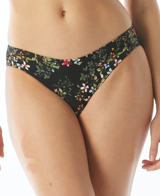 Shirred Smooth-Fit Cheeky Bikini Bottom