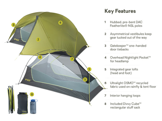 Dragonfly OSMO Ultralight Backpacking 2 Person Tent