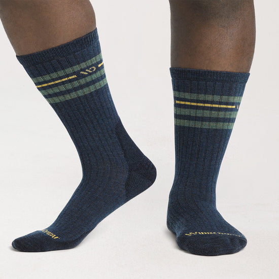 Men's Vintage Stripe Midweight Crew Sock