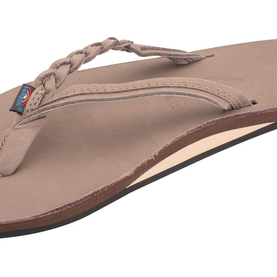 Flirty Braidy - Single Layer Premier Leather 1/2" Narrow Strap with Braid