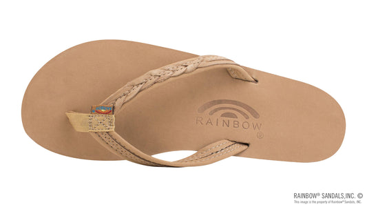 The Madison – Single Layer Arch Support with a Braid on a 1/2" Narrow Rolled Strap