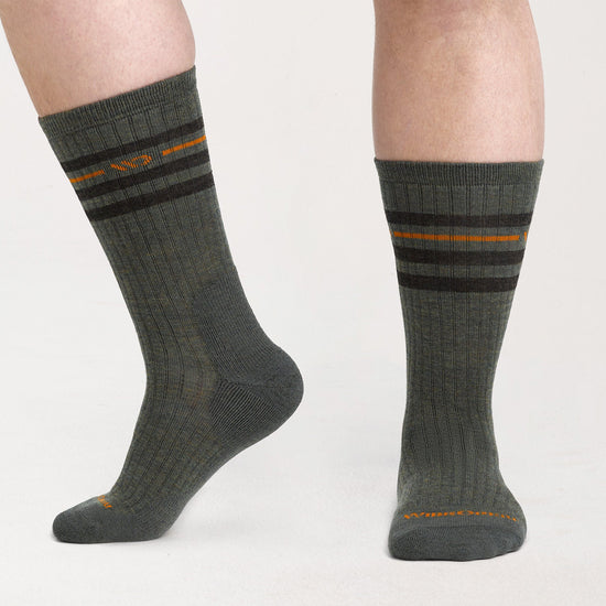 Men's Vintage Stripe Midweight Crew Sock