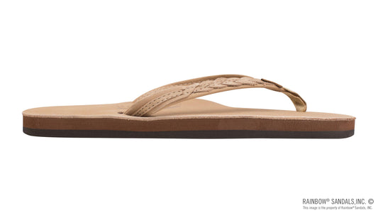 The Madison – Single Layer Arch Support with a Braid on a 1/2" Narrow Rolled Strap
