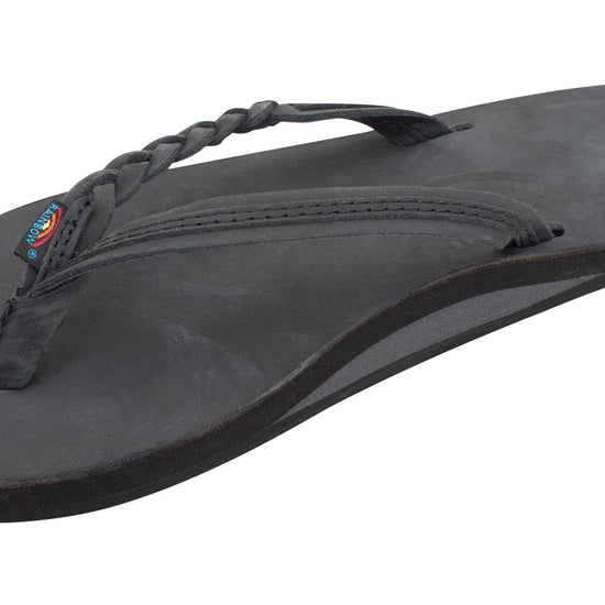 Flirty Braidy - Single Layer Premier Leather 1/2" Narrow Strap with Braid