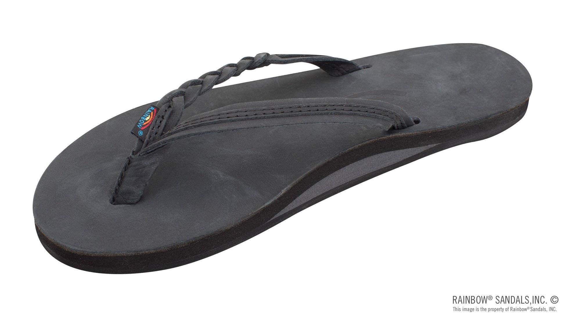 Flirty Braidy - Single Layer Premier Leather 1/2" Narrow Strap with Braid