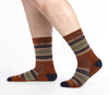 Men's Multi Stripe Midweight Micro Crew Sock