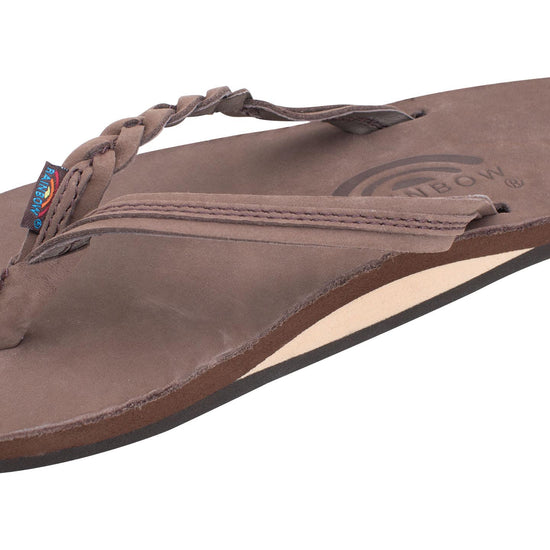 Flirty Braidy - Single Layer Premier Leather 1/2" Narrow Strap with Braid