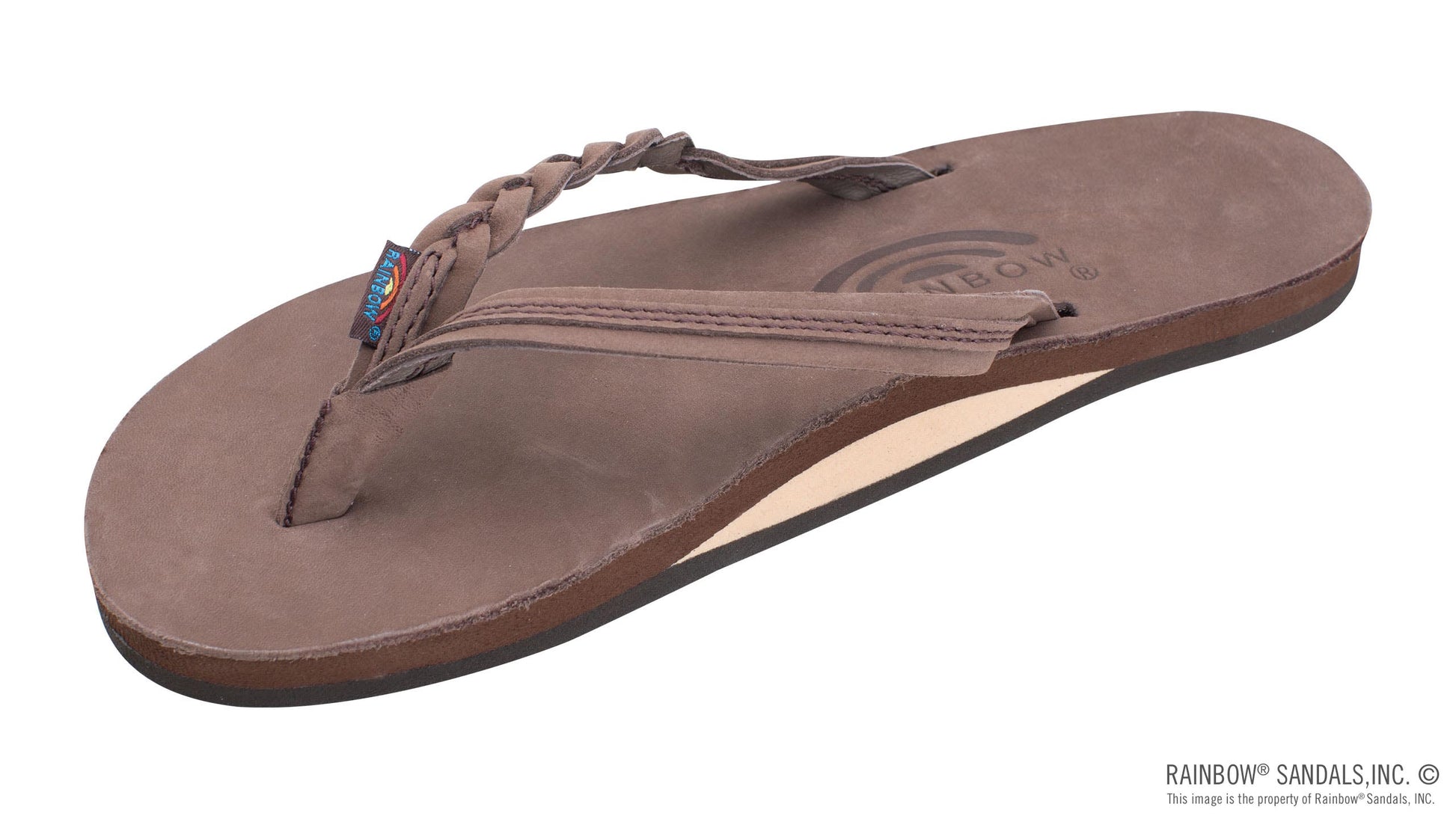Flirty Braidy - Single Layer Premier Leather 1/2" Narrow Strap with Braid