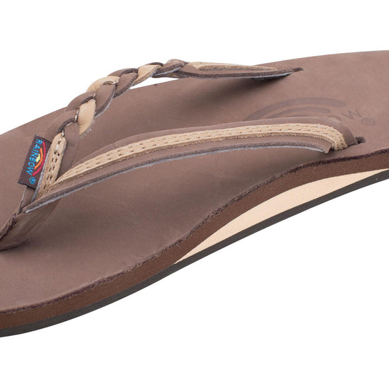 Flirty Braidy - Single Layer Premier Leather 1/2" Narrow Strap with Braid