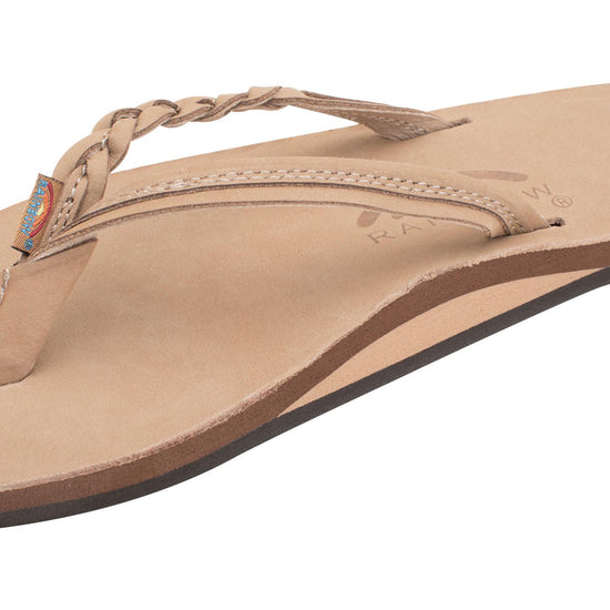 Flirty Braidy - Single Layer Premier Leather 1/2" Narrow Strap with Braid