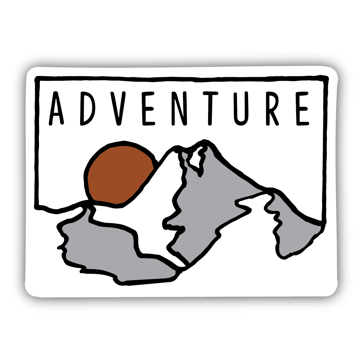 Adventure Mountains Sticker