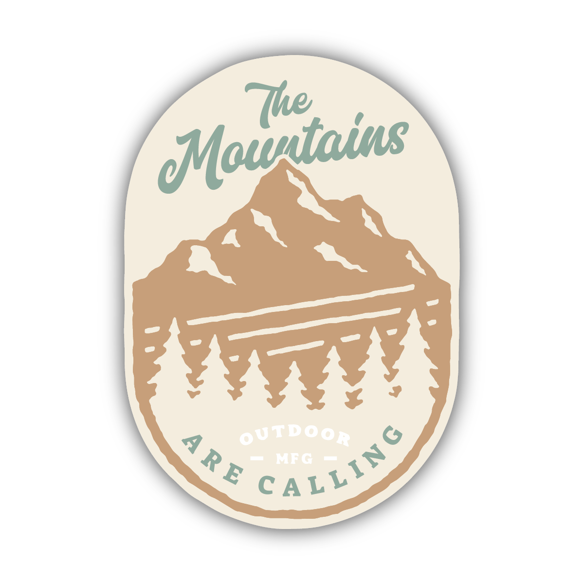 Mountain and Trees Sticker
