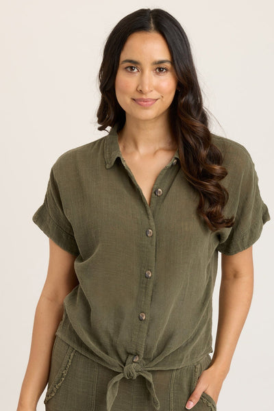 Women's Guaze Teagan Tie Top