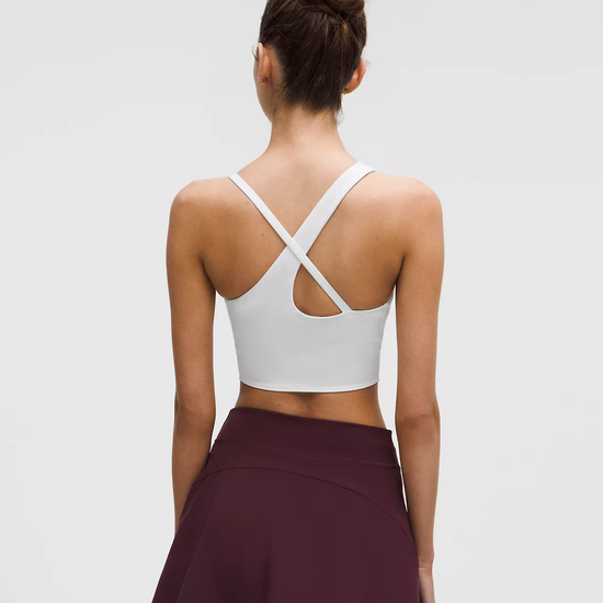Women's Asymmetrical Strap Cropped Tank Top *Medium Support, B/C Cup