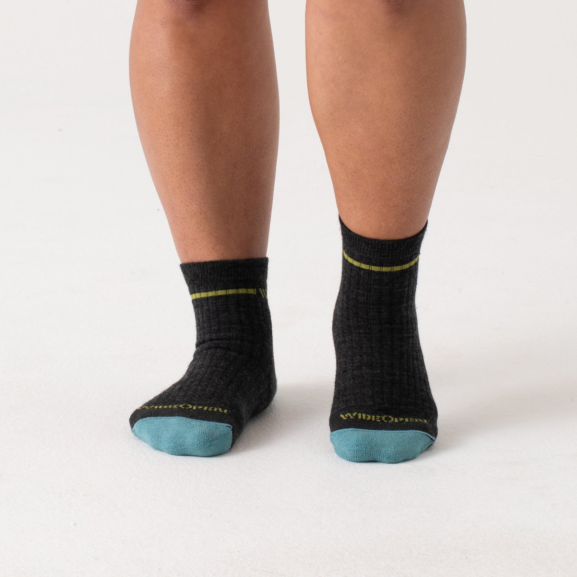 W Single Stripe Midweight Quarter Sock