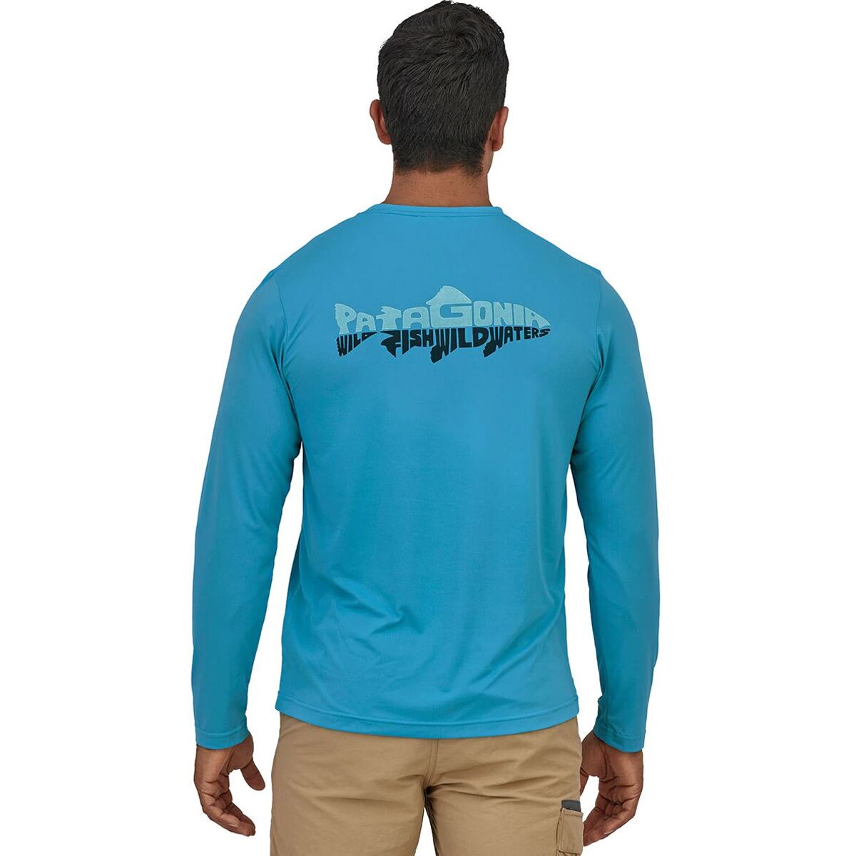 M Long-Sleeved Capilene Cool Daily Fish Graphic Shirt