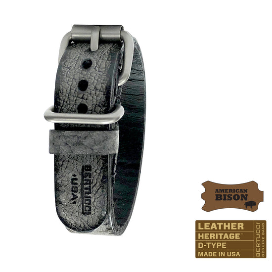 Replacement Watch Band #267H - Granite Gray w/ matte hardware, 5/8" - 17 mm size for M-1 & M-2 Cases