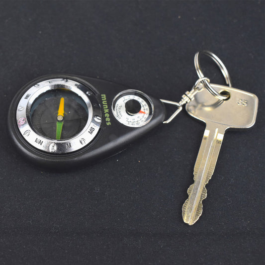 Keychain Compass With Thermometer
