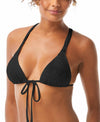 Crochet Tie Front Triangle Bikini Top
