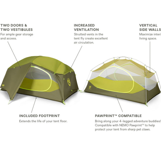 Aurora 2 Person Tent and Footprint