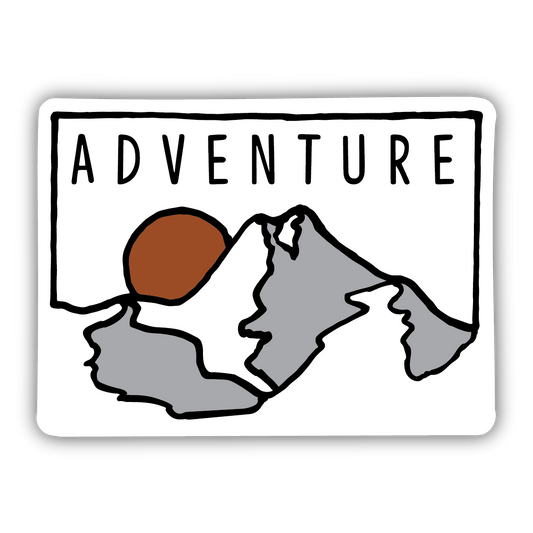 Adventure Mountains Sticker