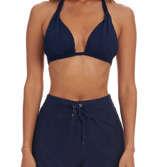 Solid Halter Triangle Top