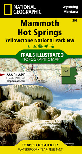 Mammoth Hot Springs: Yellowstone National Park NW Map