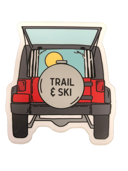 Trail & Ski Adventure Jeep Sticker